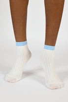 White and baby blue contrast trim ankle socks_2