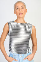White and black horizontal stripe tank_2