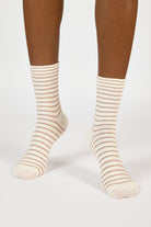White and brown thin striped socks_2
