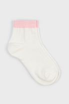 Contrast trim ankle socks - Set of 4