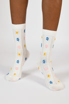 White blue and pink ditsy daisy socks_2