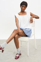 White cotton lace trim thick strap tank_5