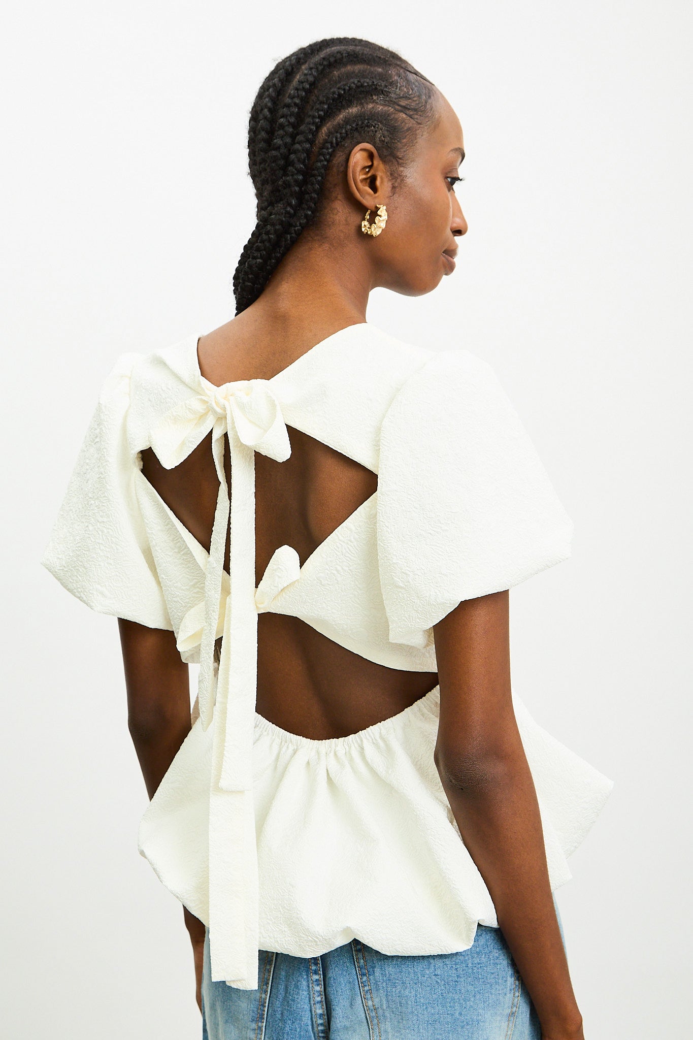 White double tie back bubble hem top_2