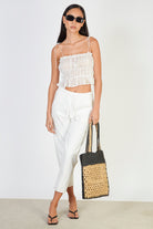 White floral tie strap tank_4