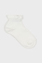 White large ruffle trim ankle socks_1