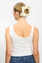 White looped banding tank top_2