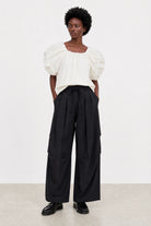 White puff sleeve blouse_3