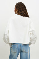 White pure cotton tie front blouse_2