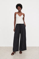 White ruffle trim tie waist tank_4