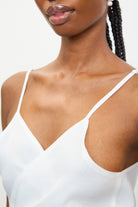 White satin wrap tank blouse_5