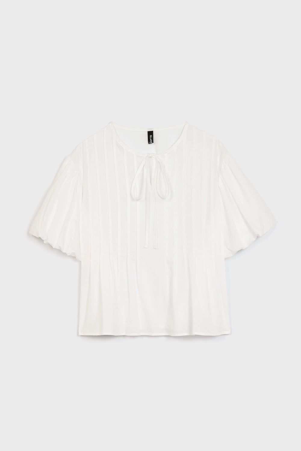 White seamed yoke tie top_6