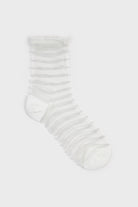 Sheer horizontal stripe sock - Set of 5