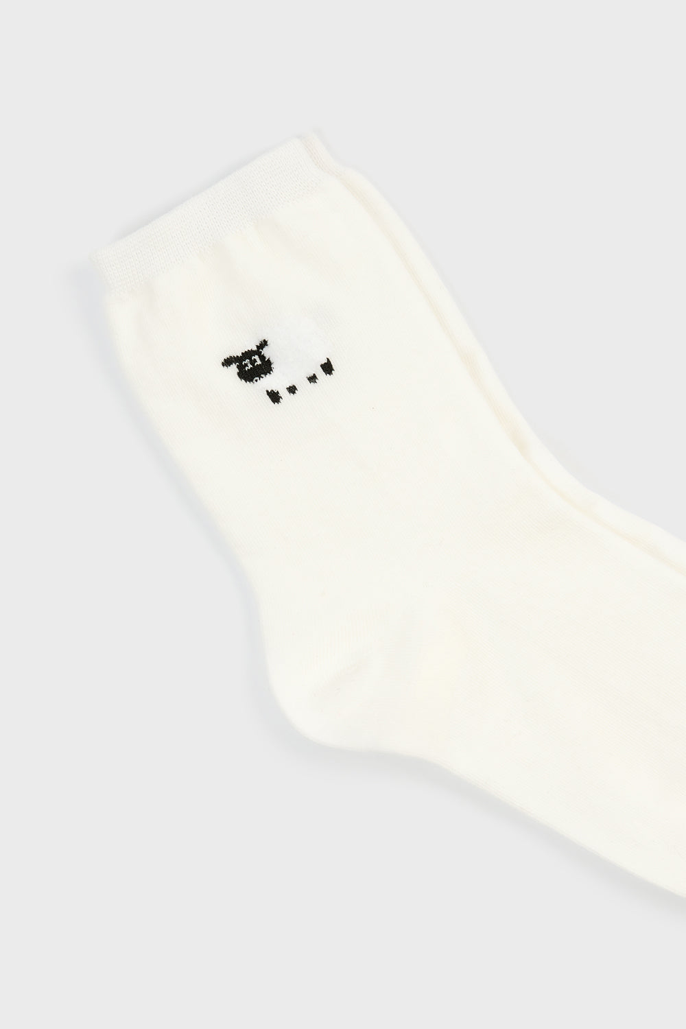 White single sheep socks_4