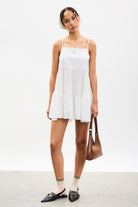 White tiered strappy mini dress_1