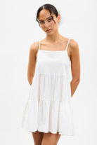 White tiered strappy mini dress_3