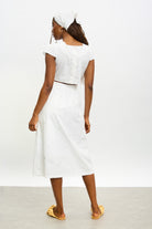 White tiny embroidered flower dress_2