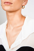 White and black corset short sleeved shirt_3