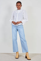 White double ruffle blouse_3