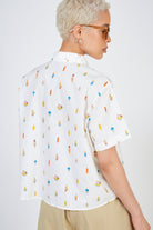 White ice cream print shirt_3