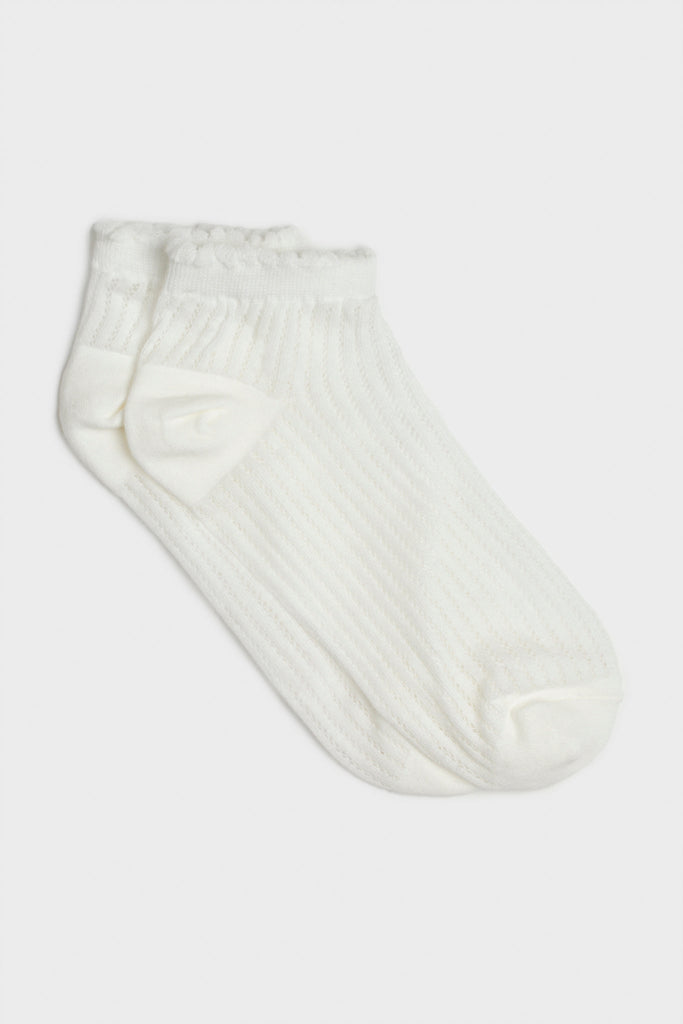 White ribbed soft trim ankle socks_3