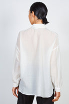 White semi sheer gauzy shirt_3
