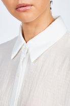 White semi sheer gauzy shirt_5