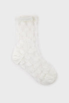 White sheer tiny flower socks_2