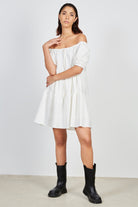 White tiered puff sleeve mini dress_2