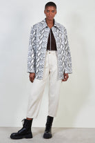 White vegan snake skin jacket_2