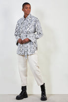 White vegan snake skin jacket_4