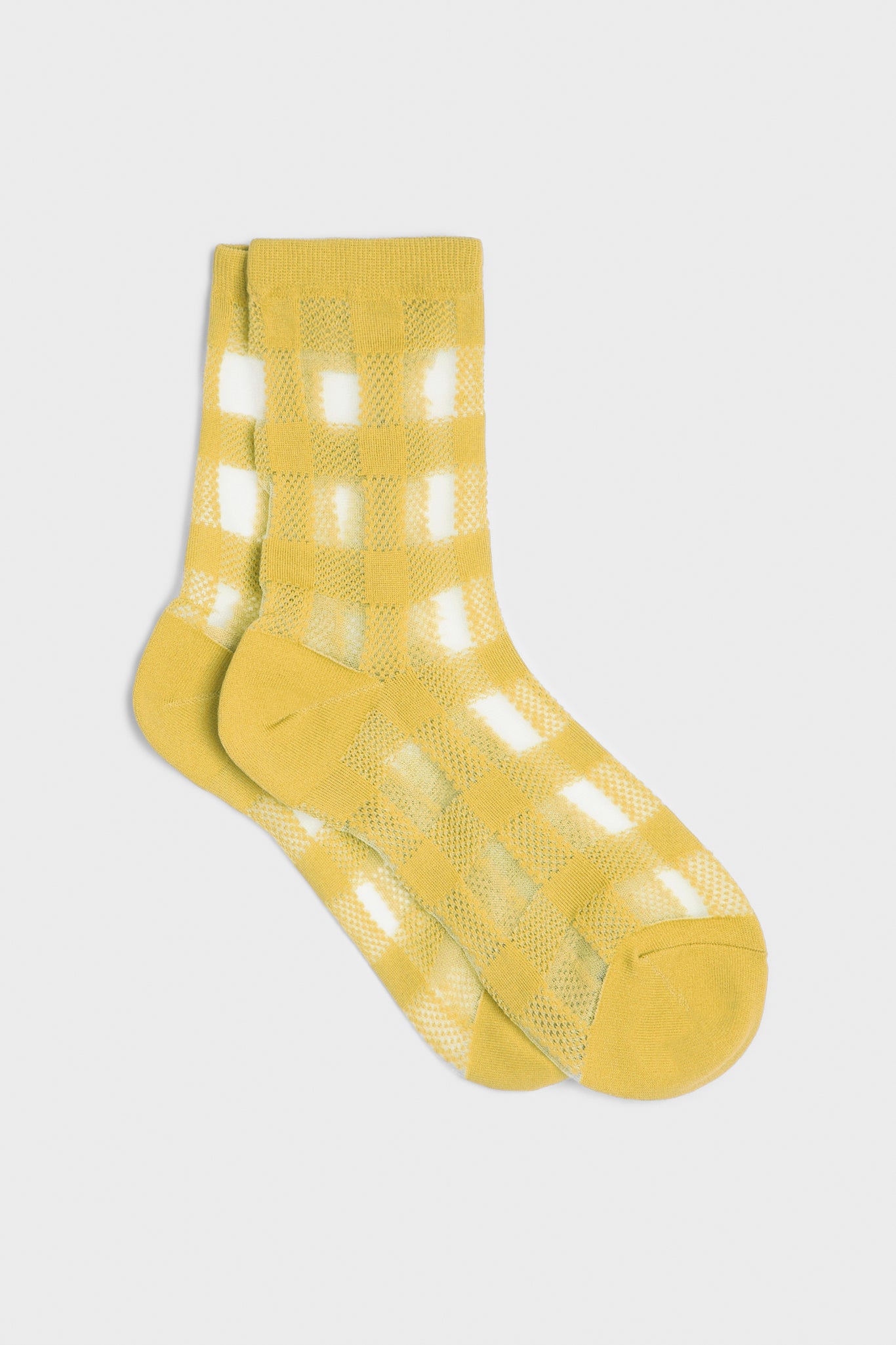 Sheer gingham check socks - Set of 3