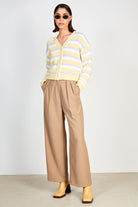 Yellow and purple fuzzy stripe cardigan_4