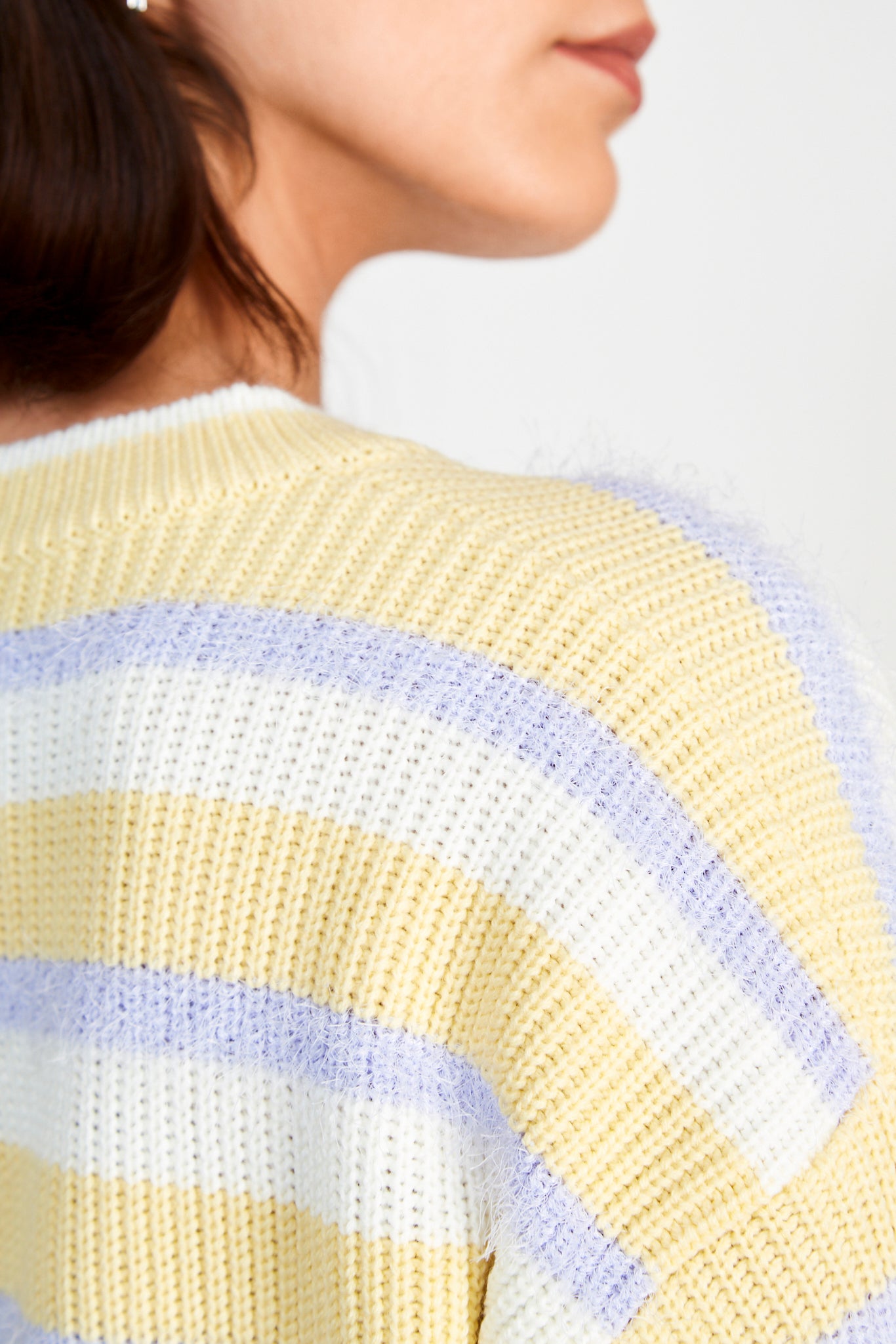 Yellow and purple fuzzy stripe cardigan_3