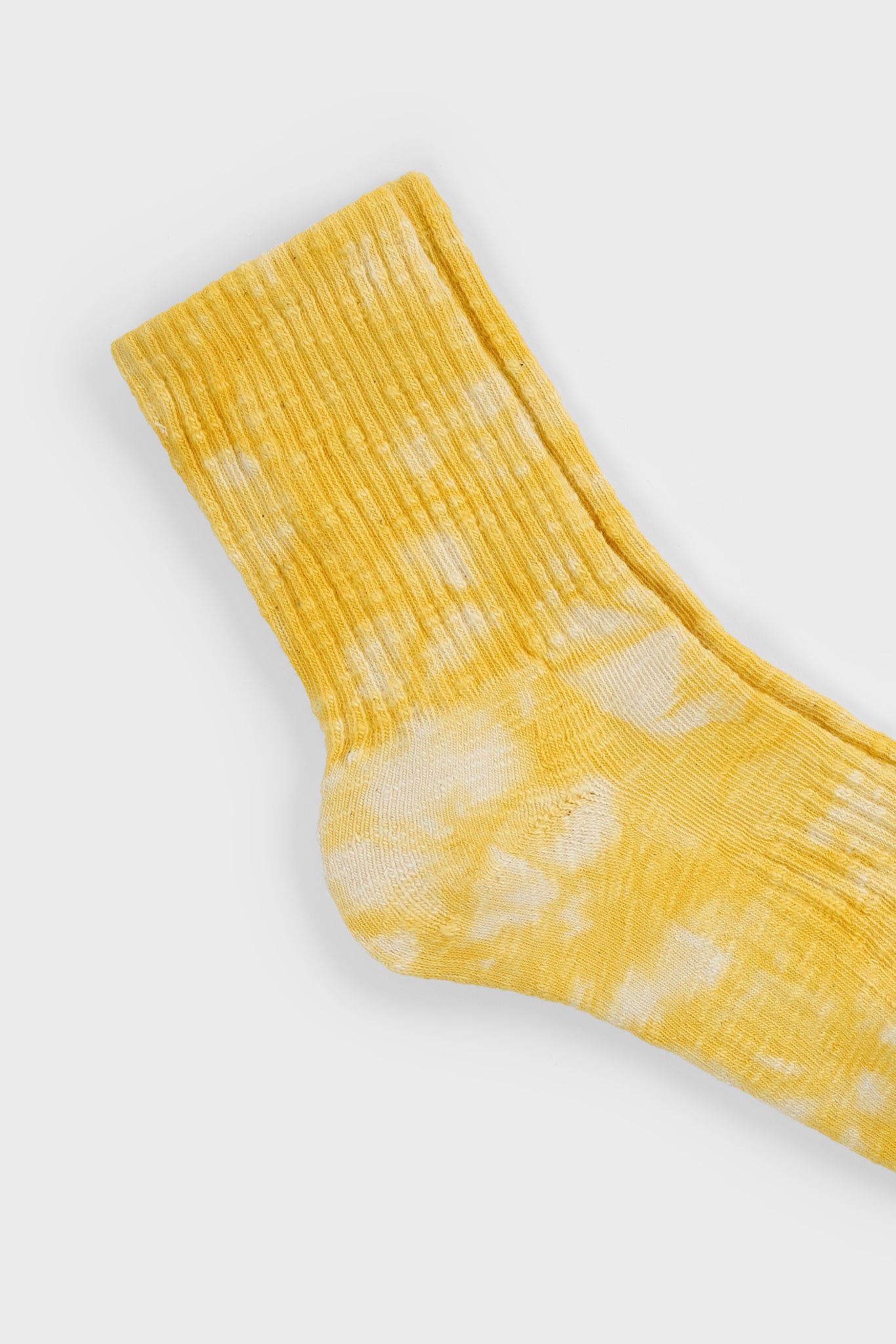 Yellow and white tie dye socks_2