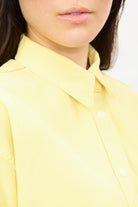 Yellow pocket front short sleeve shirt_3