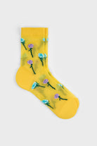 Stemmed roses sheer socks - Set of 6