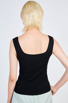 Black thick strap knit tank_3