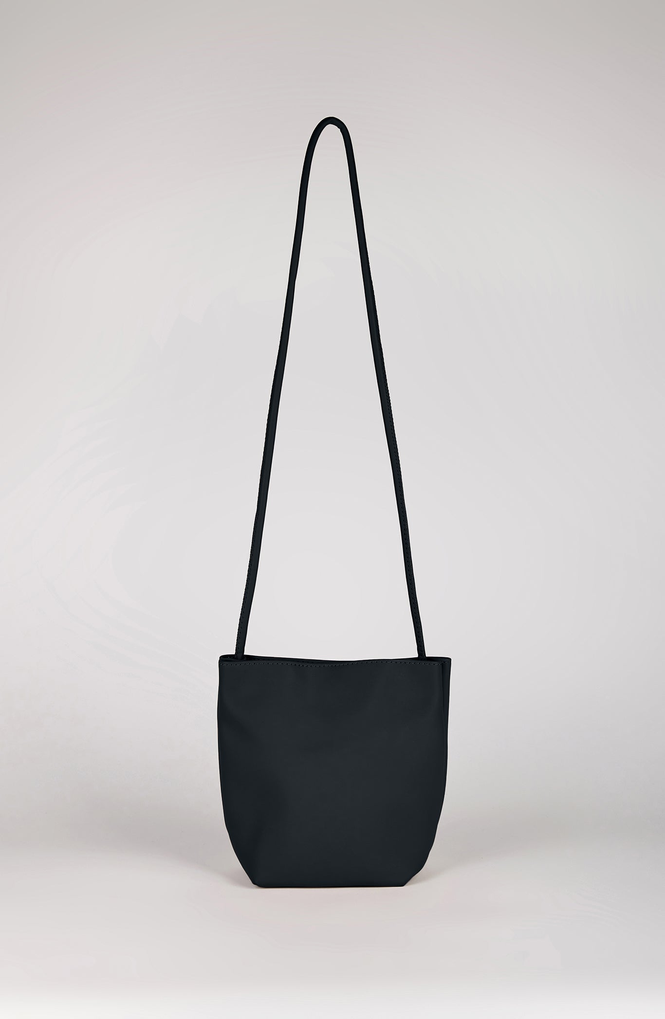 Black vegan leather small cross body bag