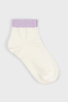 Contrast trim ankle socks - Set of 4