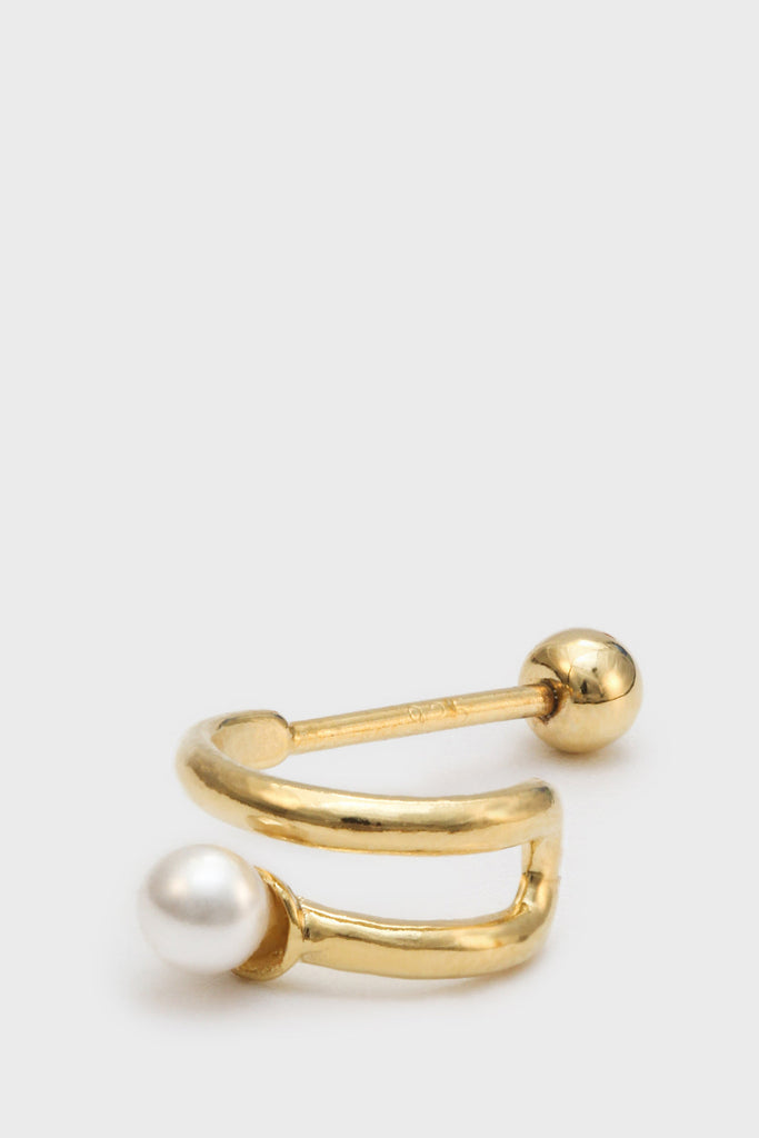 Gold double lined pearl ear cuff_1