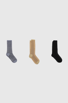 Metallic glitter superstar long socks - Set of 3