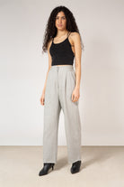 Grey smart sweatpant trousers_8