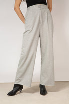 Grey smart sweatpant trousers_1