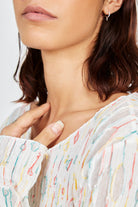 Ivory semi sheer rainbow weave blouse_4