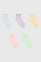 Lettuce trim ankle socks - Set of 5