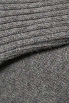 Light grey ribbed cashmere wool blend socks_3