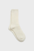 Ivory cashmere wool blend socks_1