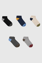 Tricolor ankle socks - Set of 5