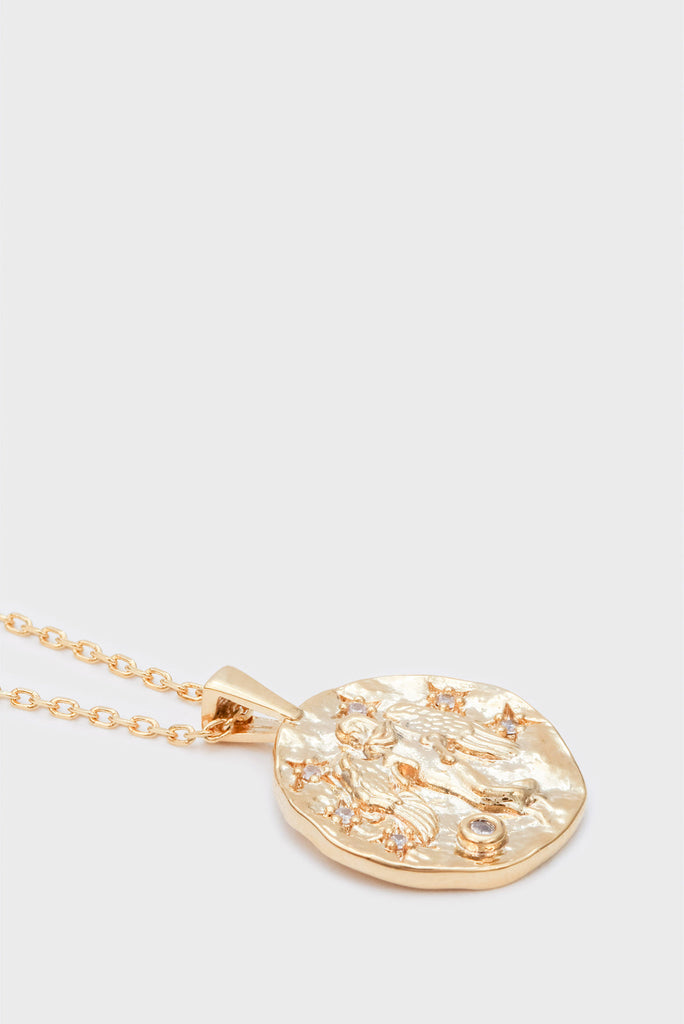 Gold zodiac charm necklace - Virgo_1